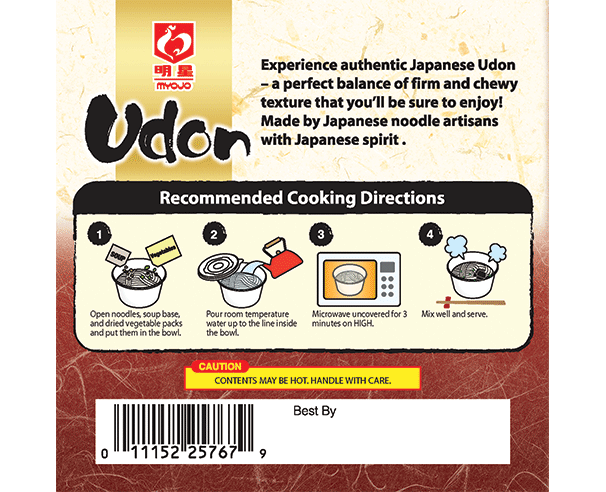 Bowl Udon Beef - Myojo USA