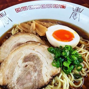 Ajitsuke tamago (ramen eggs) on top of ramen