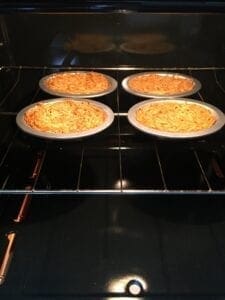 Deviled egg on shoyu ramen nest Step 8 - noodles in the oven