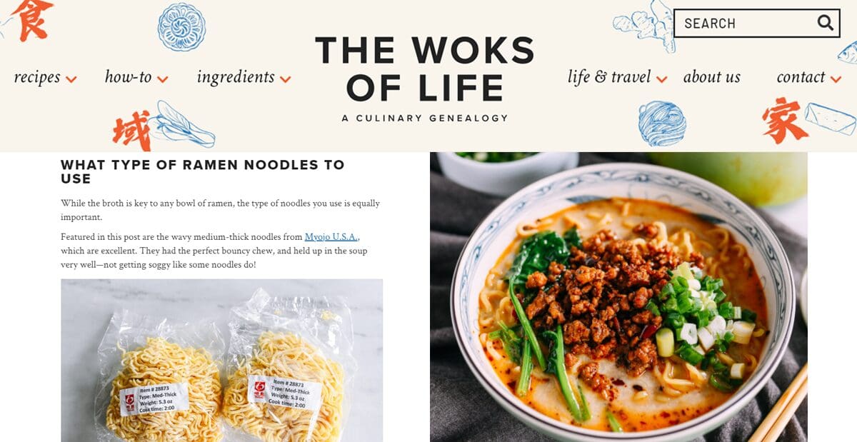 The Woks of Life creates Spicy Tan Tan Ramen using Myojo's noodle
