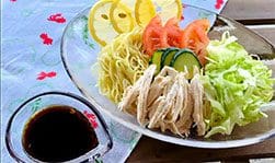 Hiyashi Chuka (Cold Ramen) with Yuzu Lemon Sauce