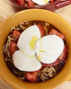 Mozzarella Garlic Miso Ramen Caprese Ramen