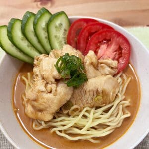 Hiyashi Miso Ramen with Crystal Chicken