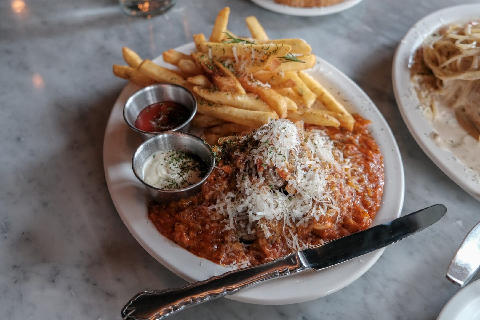 Spaghetti and meatballs