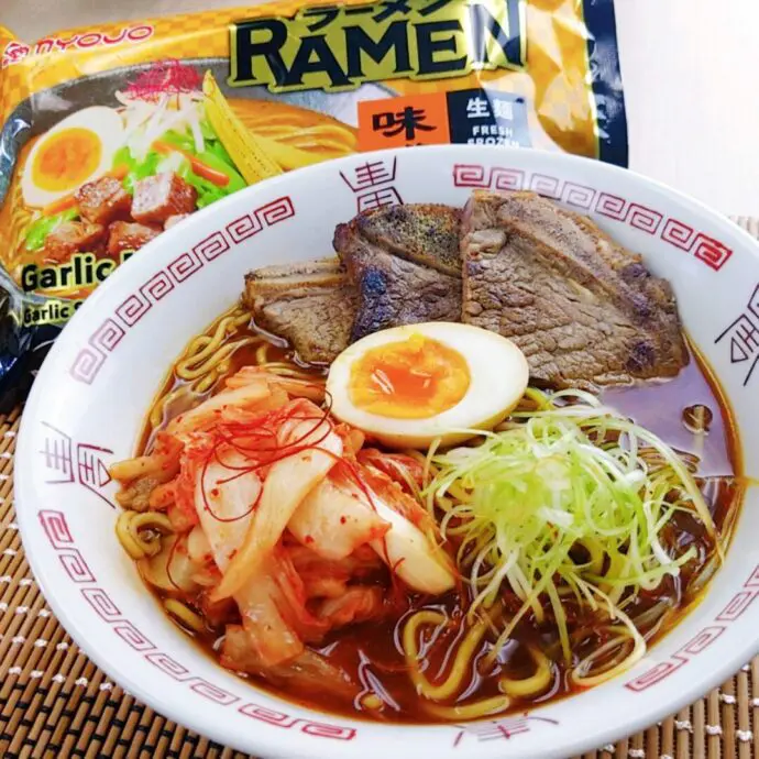 Sapporo miso ramen topped with butter and corn